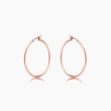 Load image into Gallery viewer, 37mm  Elegant Rosegold Hoop Earrings