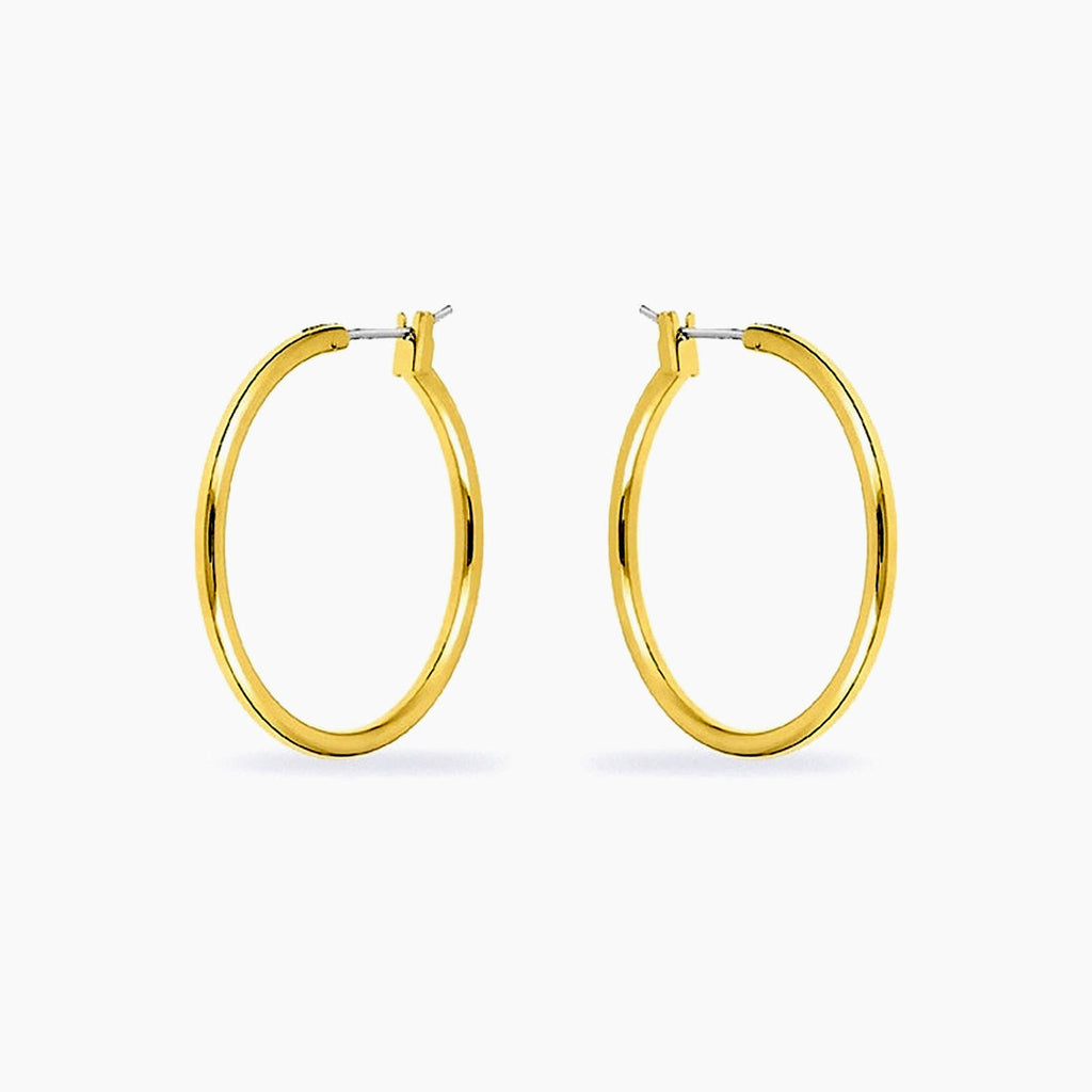 Yasmin 14k Gold Medium Hoop Earrings