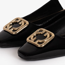 Load image into Gallery viewer, The Rosalinda Black Leather Women Flat Slingback Sandal
