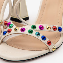 Load image into Gallery viewer, The Aurora Cream Leather Strappy Women Sandal
