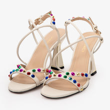 Load image into Gallery viewer, The Aurora Cream Leather Strappy Women Sandal
