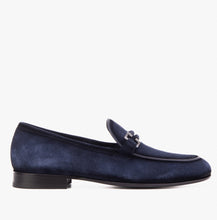 Load image into Gallery viewer, The Brooks Navy Suede Bit Loafer Men Shoe