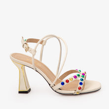 Load image into Gallery viewer, The Aurora Cream Leather Strappy Women Sandal