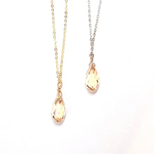 Load image into Gallery viewer, Swarovski Crystal Droplet Necklace: Many Colors Available