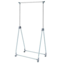 Load image into Gallery viewer, Folding Extendable Metal Garment Rack Clothes Hanging Rod with Lockable Wheels