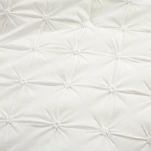 Load image into Gallery viewer, King Size Soft Pleated Cotton 3 Piece Comforter Set White
