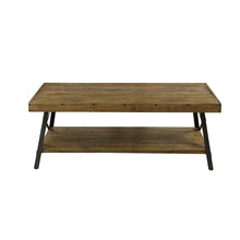 Load image into Gallery viewer, Modern Industrial Style Solid Wood Coffee Table with Steel Legs