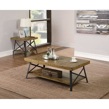 Load image into Gallery viewer, Modern Industrial Style Solid Wood Coffee Table with Steel Legs
