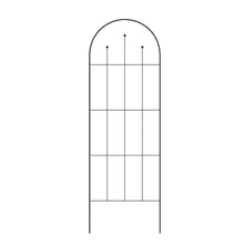 Load image into Gallery viewer, Outdoor 80-inch Tall Garden Trellis in Black Powder Coated Steel Finish