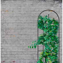 Load image into Gallery viewer, Outdoor 80-inch Tall Garden Trellis in Black Powder Coated Steel Finish