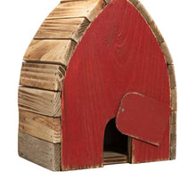 Load image into Gallery viewer, Vintage Farmhouse Style Red Solid Wood Outdoor Birdhouse