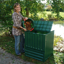 Load image into Gallery viewer, Outdoor Composting 110-Gallon Composter Recycle Plastic Compost Bin - Green