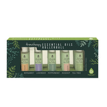 Load image into Gallery viewer, Aromatherapy Essential Oils Rollerballs (Bergamot, Lavender, Peppermint, Rosehip, Tea Tree)