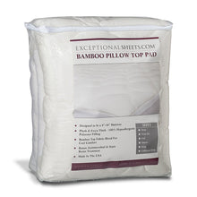 Load image into Gallery viewer, King size Plush Bamboo Baffle Box Stitch Mattress Pad / Topper