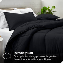 Load image into Gallery viewer, Twin/Twin XL Super Soft Lightweight Down Alternative Comforter Set in Black