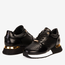 Load image into Gallery viewer, The Empire Black Leather Men Sneaker