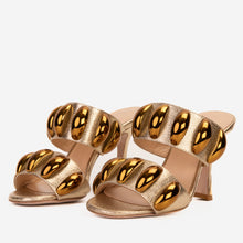 Load image into Gallery viewer, The Eclipse Gold Leather Women Sandal