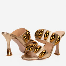 Load image into Gallery viewer, The Eclipse Gold Leather Women Sandal