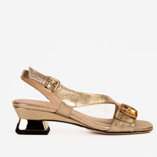 Load image into Gallery viewer, The Iconic Gold Leather Women Sandal