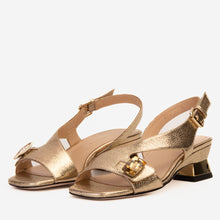 Load image into Gallery viewer, The Iconic Gold Leather Women Sandal