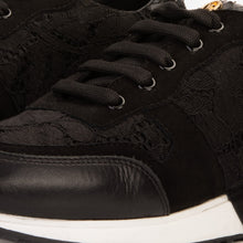 Load image into Gallery viewer, The Noir Black Leather Women Sneaker