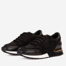 Load image into Gallery viewer, The Noir Black Leather Women Sneaker