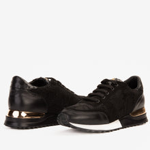 Load image into Gallery viewer, The Noir Black Leather Women Sneaker