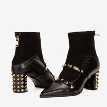Load image into Gallery viewer, The  Valentina Leather Block Heel Women Boot