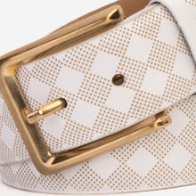Load image into Gallery viewer, The Cenova White Calfskin Belt