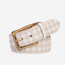 Load image into Gallery viewer, The Cenova White Calfskin Belt