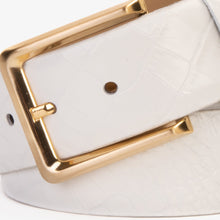 Load image into Gallery viewer, The Monaco White Leather Belt