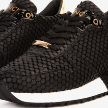 Load image into Gallery viewer, The Majesty Black &amp; Gold Leather Men Sneaker