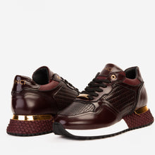 Load image into Gallery viewer, The Empire Burgundy Leather Men Sneaker