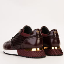Load image into Gallery viewer, The Empire Burgundy Leather Men Sneaker