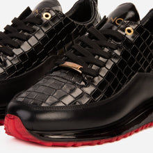 Load image into Gallery viewer, The Marseille Black Leather Men Sneaker