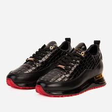 Load image into Gallery viewer, The Marseille Black Leather Men Sneaker