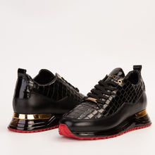Load image into Gallery viewer, The Marseille Black Leather Men Sneaker