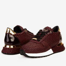 Load image into Gallery viewer, The Majesty Burgundy Leather Men Sneaker