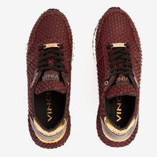 Load image into Gallery viewer, The Majesty Burgundy Leather Men Sneaker