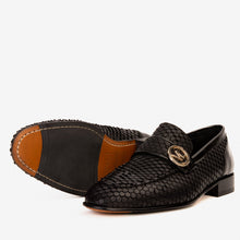 Load image into Gallery viewer, The Monarch Black Leather Men Dress Shoe