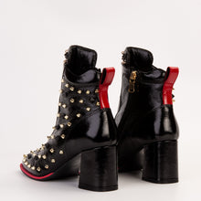 Load image into Gallery viewer, The Infanta Black Leather Block Heel Women Boot