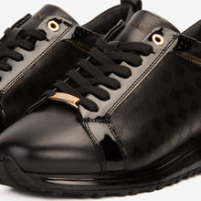 Load image into Gallery viewer, The Cenova Black &amp; Gold Leather Men Sneaker