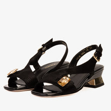 Load image into Gallery viewer, The Iconic Black Leather Women Sandal