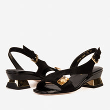 Load image into Gallery viewer, The Iconic Black Leather Women Sandal
