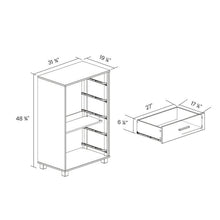Load image into Gallery viewer, Modern Farmhouse Solid Wood 5 Drawer Bedroom Chest in Light Brown Finish