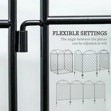 Load image into Gallery viewer, 4 Pack Steel Foldable Fence Arch Trellis Panel Animal Barrier