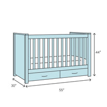Load image into Gallery viewer, SF Home Espresso Solid Wood Convertible Crib - Toddler Bed Sold Separately