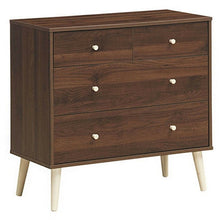 Load image into Gallery viewer, Espresso Modern FarmHome 4 Drawer Easy Glide Storage Dresser
