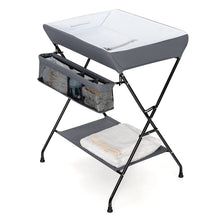 Load image into Gallery viewer, Grey Folding  Wide Nursery Diaper Baby  Changing Table