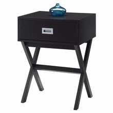 Load image into Gallery viewer, Modern 1-Drawer Bedside Table Nightstand End Table in Espresso Wood Finish